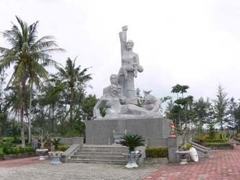 A statue built in remembrance of the 1968 My Lai Massacre, in which the US Army killed 504 innocent citizens in the central province of Quang Ngai